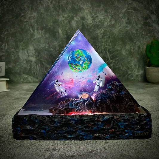 Galaxy Earth Resin Lamp