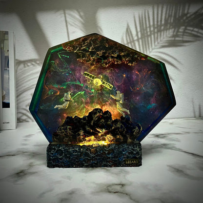 Space epoxy resin lamp