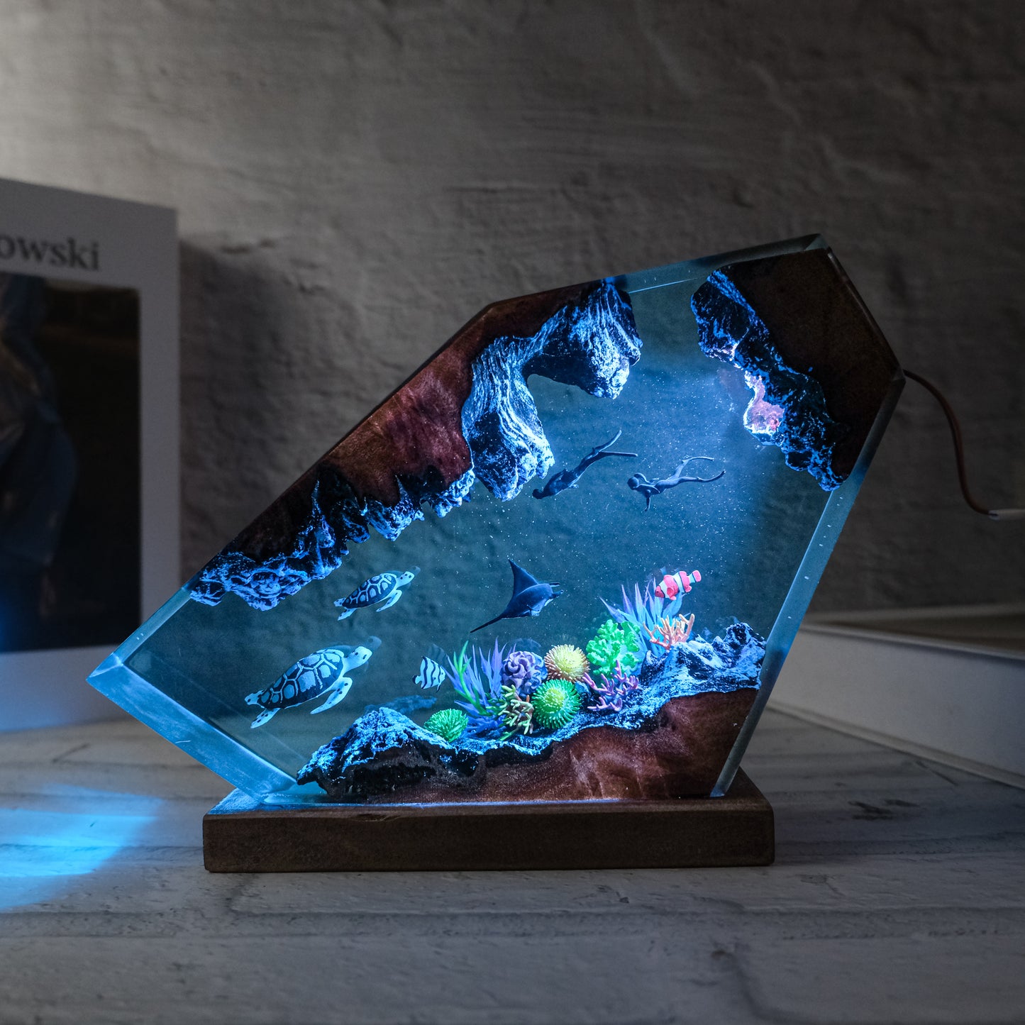 Resin lamps for turtles, people and rays 2