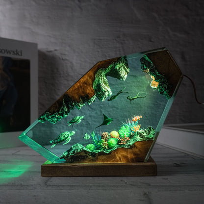 Resin lamps for turtles, people and rays 2