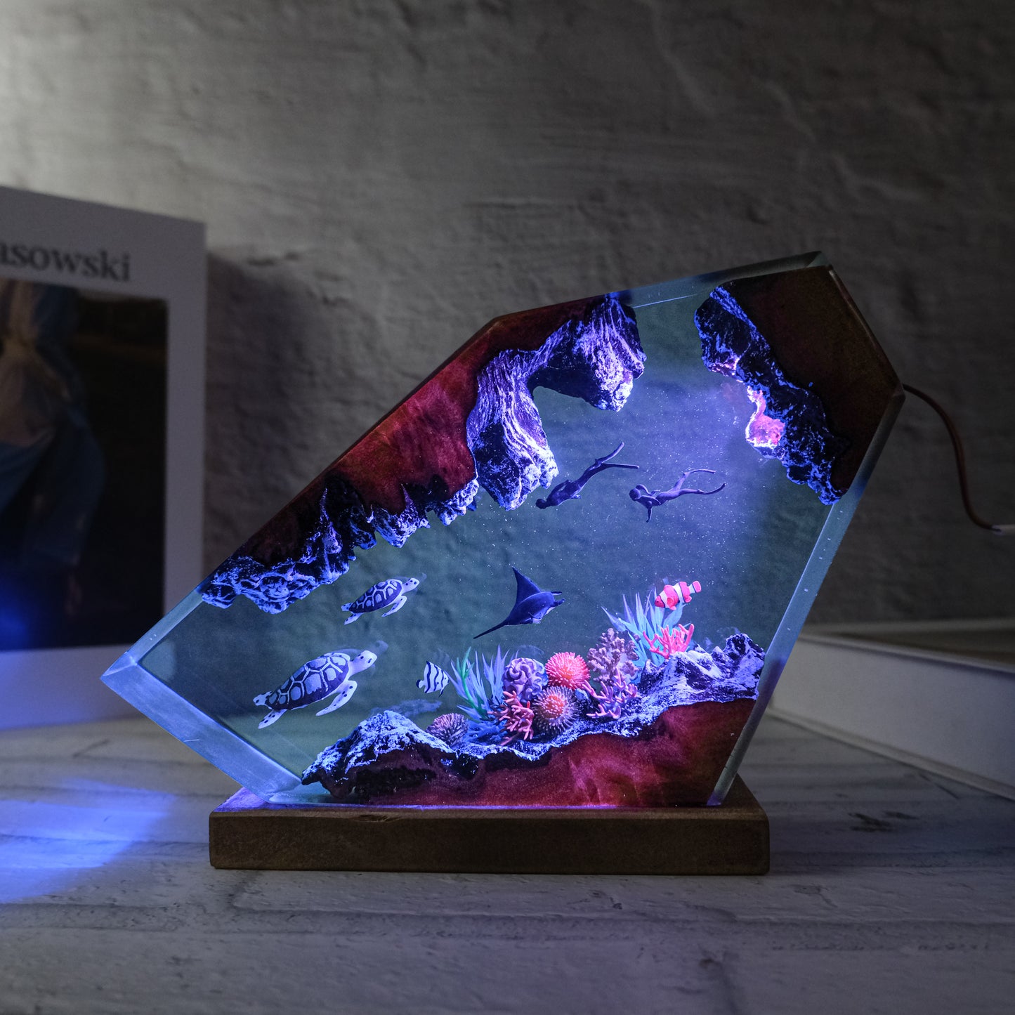 Resin lamps for turtles, people and rays 2