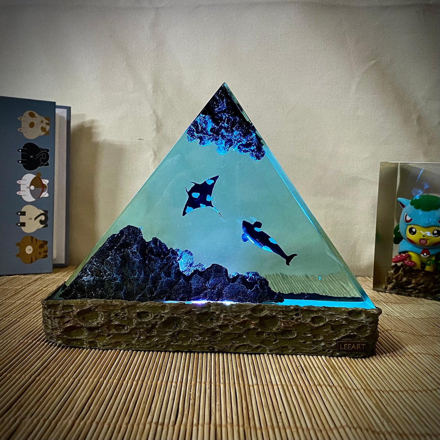 Ocean Shark Resin Lamp