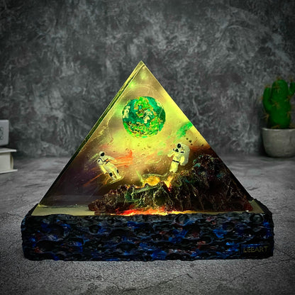 Galaxy Earth Resin Lamp