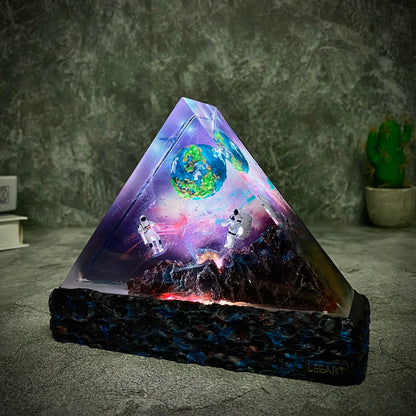 Galaxy Earth Resin Lamp