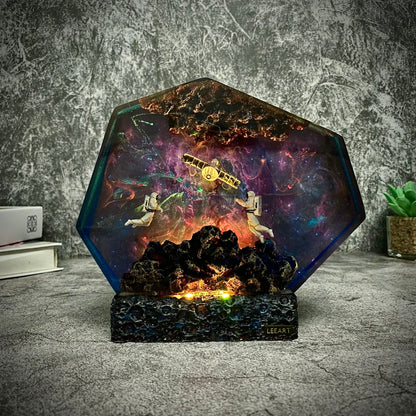 Space epoxy resin lamp