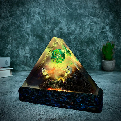 Galaxy Earth Resin Lamp