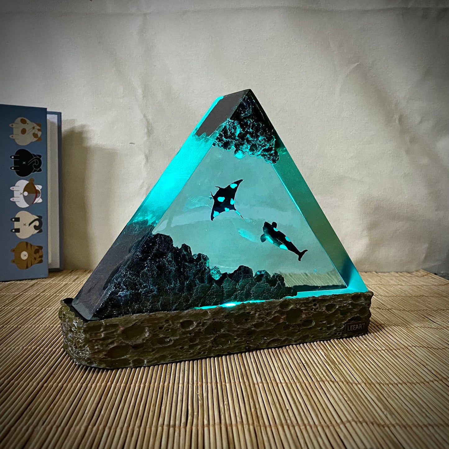 Ocean Shark Resin Lamp