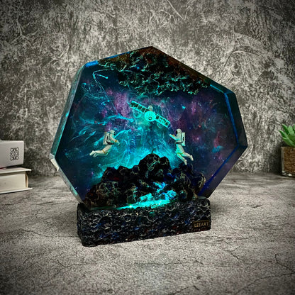 Space epoxy resin lamp