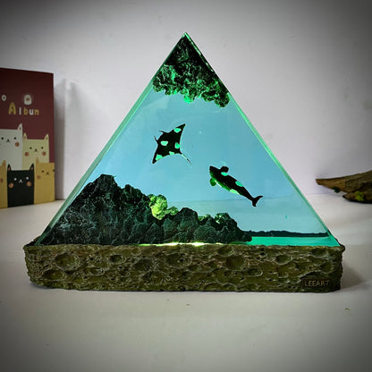 Ocean Shark Resin Lamp