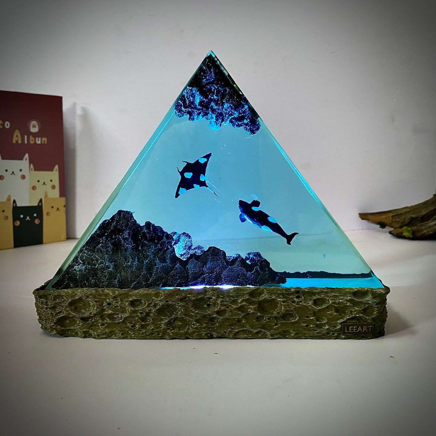 Ocean Shark Resin Lamp