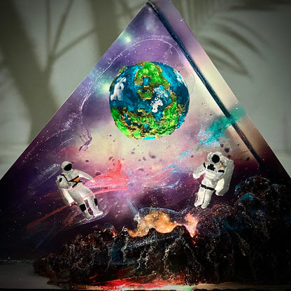 Galaxy Earth Resin Lamp