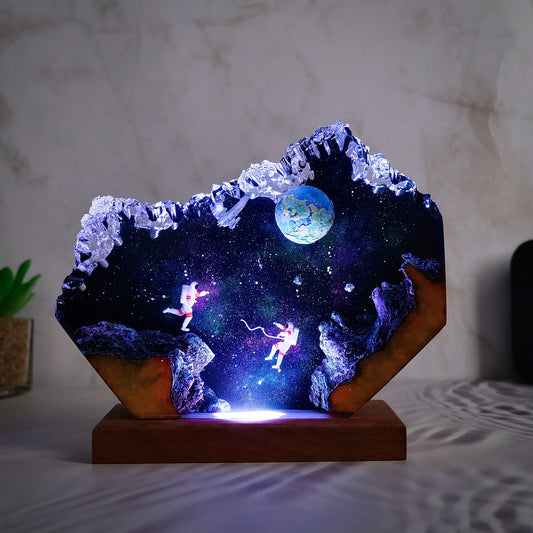 Galaxy resin lamp.  Humans in the galaxy 2