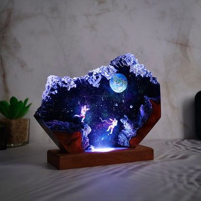 Galaxy resin lamp.  Humans in the galaxy 2