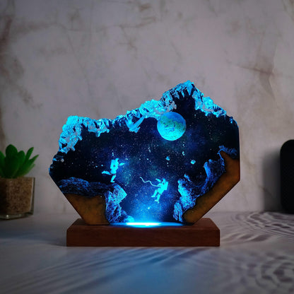 Galaxy resin lamp.  Humans in the galaxy 2