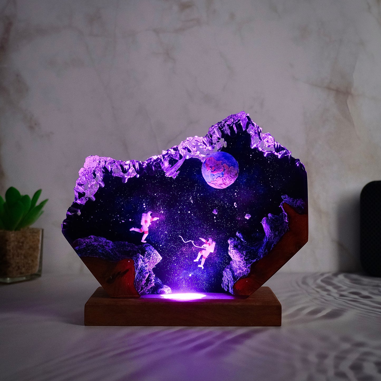 Galaxy resin lamp.  Humans in the galaxy 2