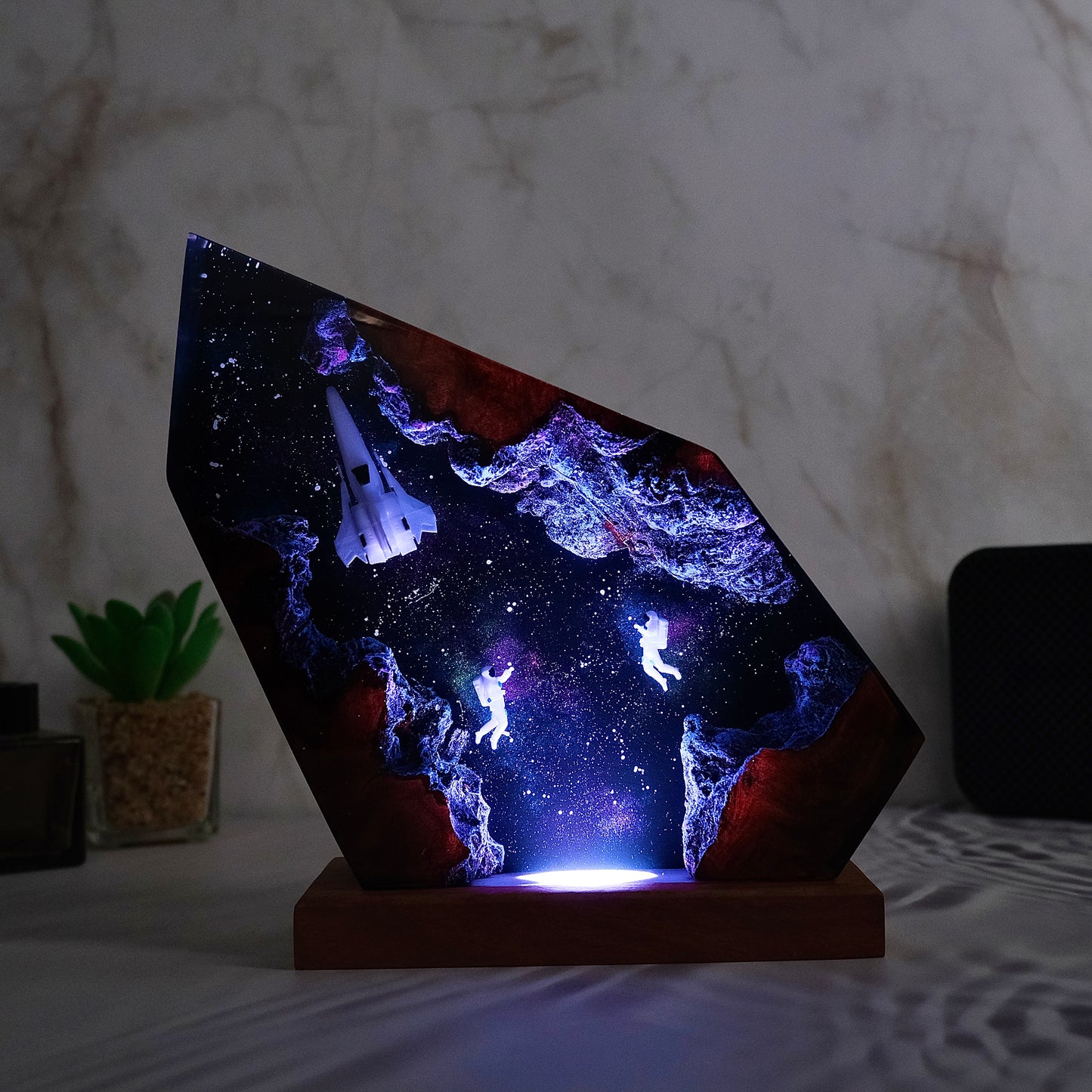 Galaxy resin lamp.  Humans in the galaxy 3