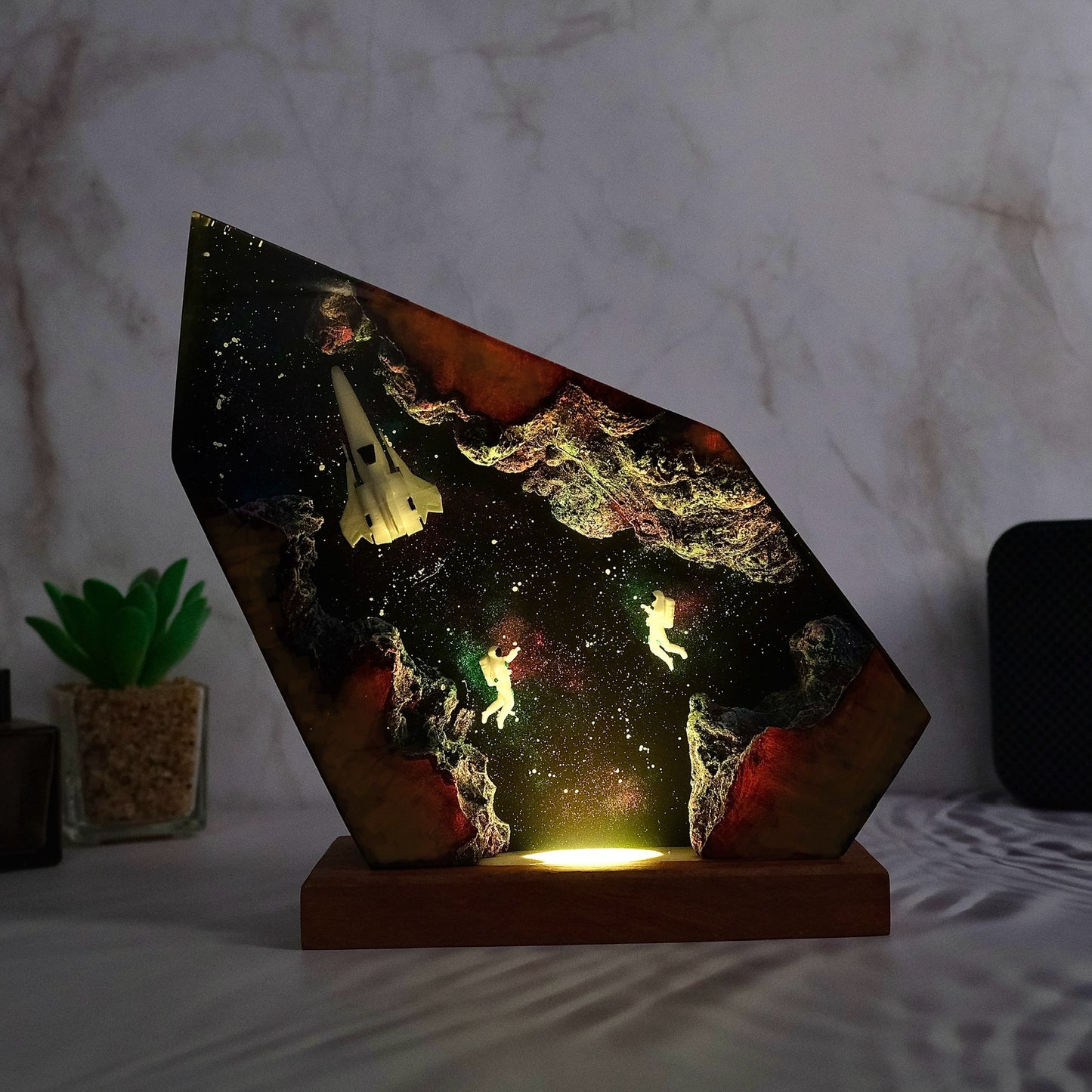 Galaxy resin lamp.  Humans in the galaxy 3