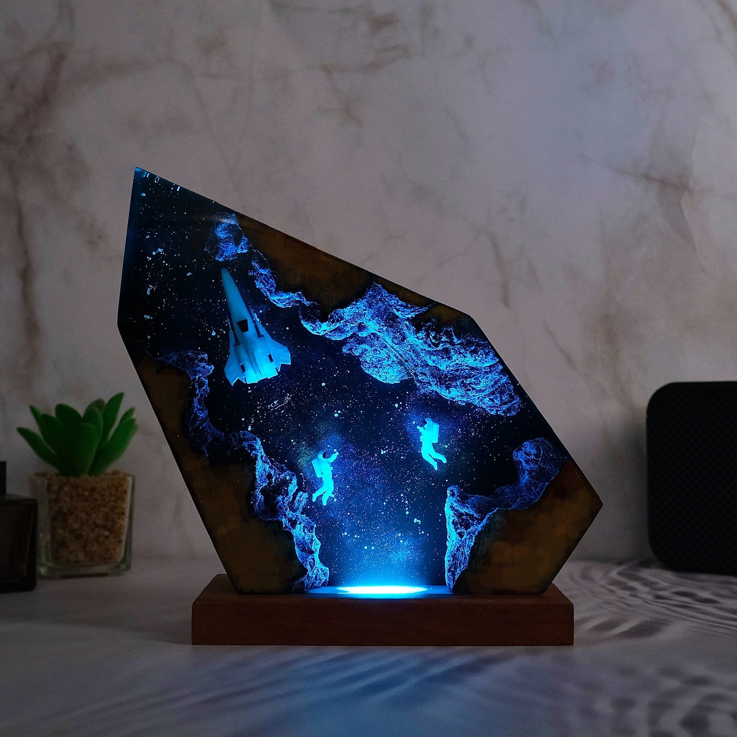 Galaxy resin lamp.  Humans in the galaxy 3