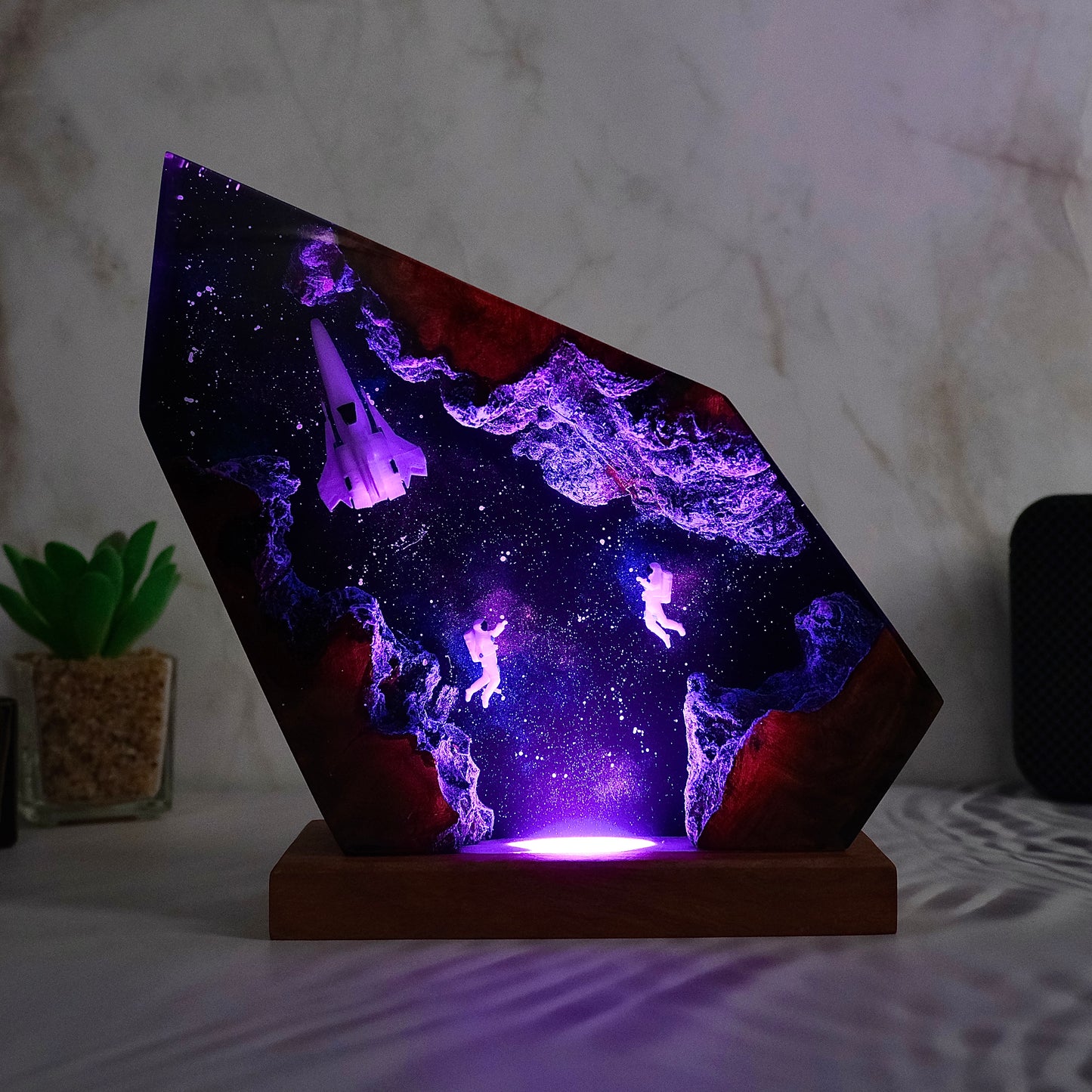 Galaxy resin lamp.  Humans in the galaxy 3