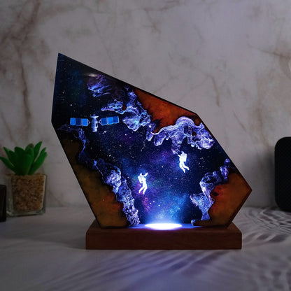 Galaxy resin lamp.  Humans in the galaxy 3