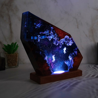 Galaxy resin lamp.  Humans in the galaxy 3