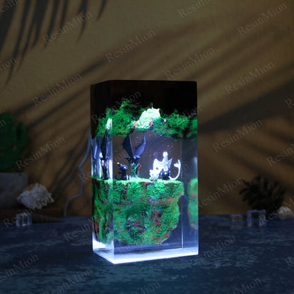 Toothless Family resin lamp