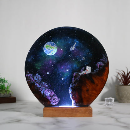 Galaxy resin lamp