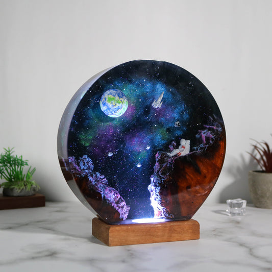 Galaxy resin lamp