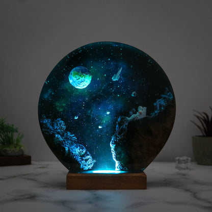 Galaxy resin lamp