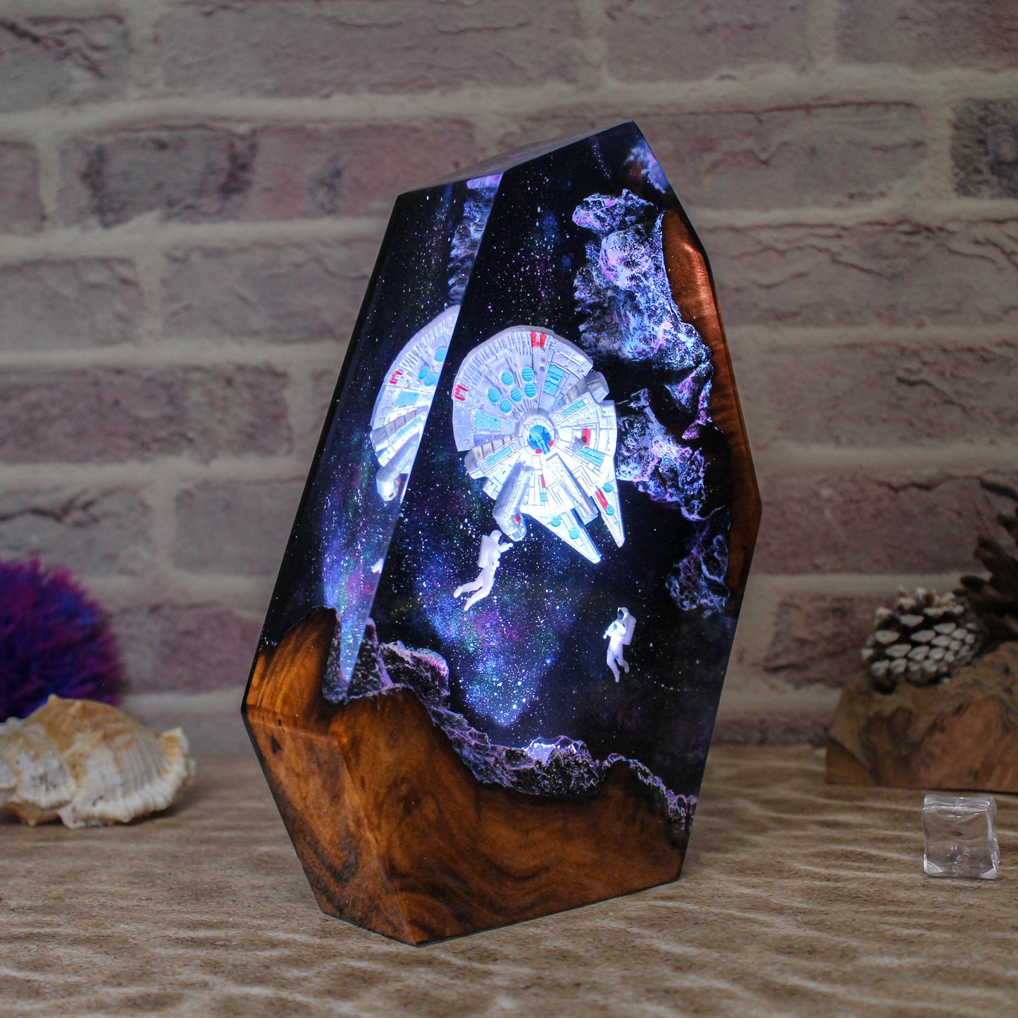 Resin lamp Astronaut in the galaxy