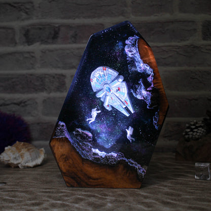 Resin lamp Astronaut in the galaxy