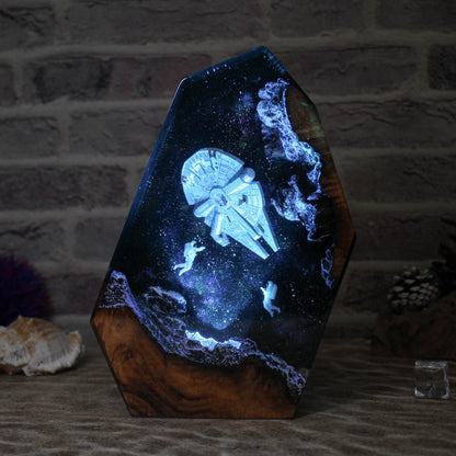 Resin lamp Astronaut in the galaxy