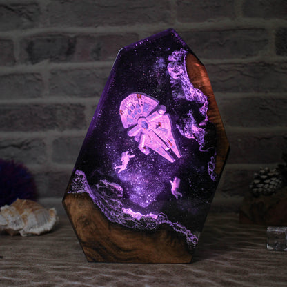 Resin lamp Astronaut in the galaxy