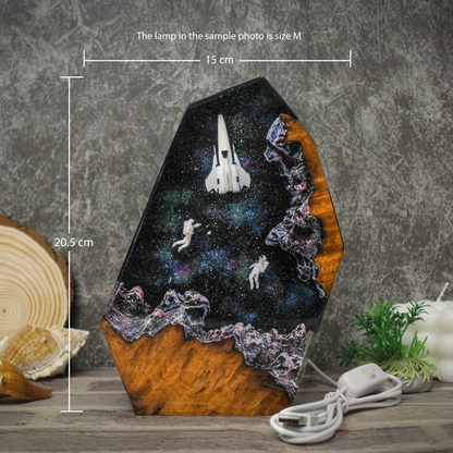 Resin lamp Astronaut in the galaxy 2