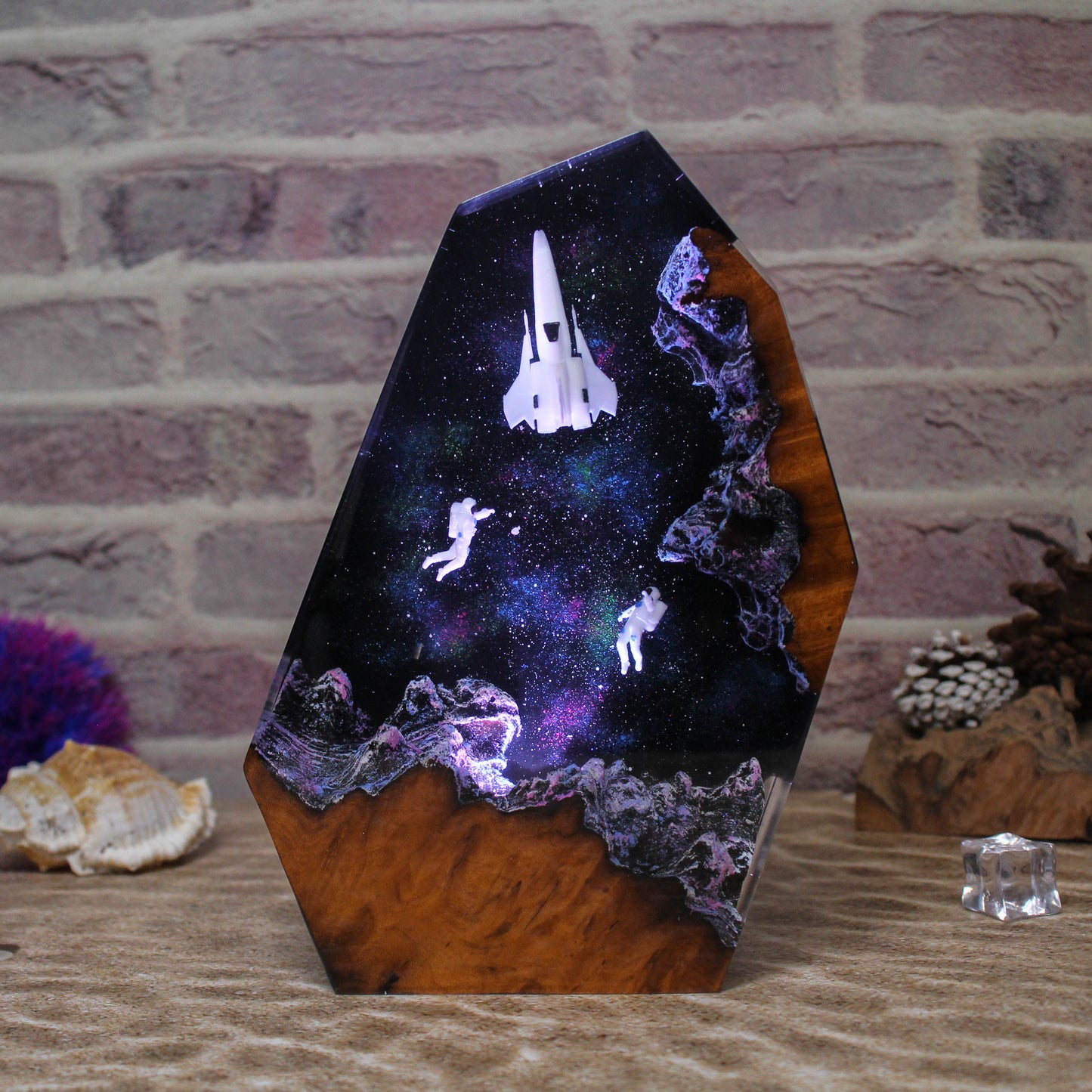 Resin lamp Astronaut in the galaxy 2