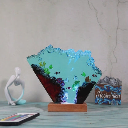 Ocean resin lamp.  Fish world