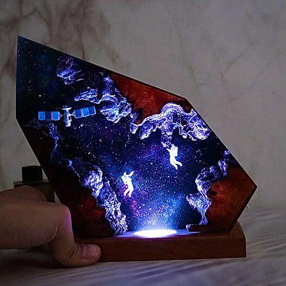 Galaxy resin lamp.  Humans in the galaxy 3