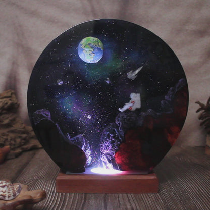 Galaxy resin lamp.  Humans in the galaxy 3