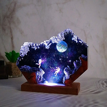 Galaxy resin lamp.  Humans in the galaxy 2