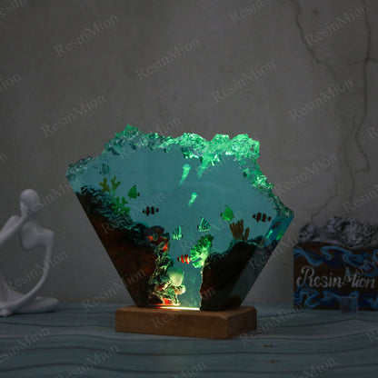 Ocean resin lamp.  Fish world