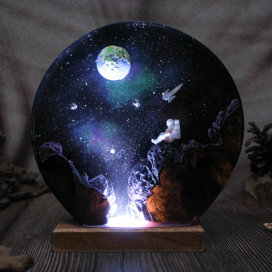 Galaxy resin lamp.  Humans in the galaxy 3