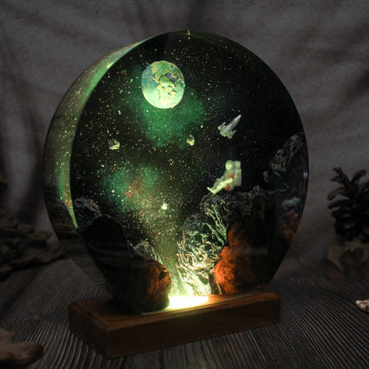 Galaxy resin lamp.  Humans in the galaxy 3