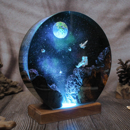 Galaxy resin lamp.  Humans in the galaxy 3